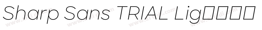 Sharp Sans TRIAL Lig字体转换